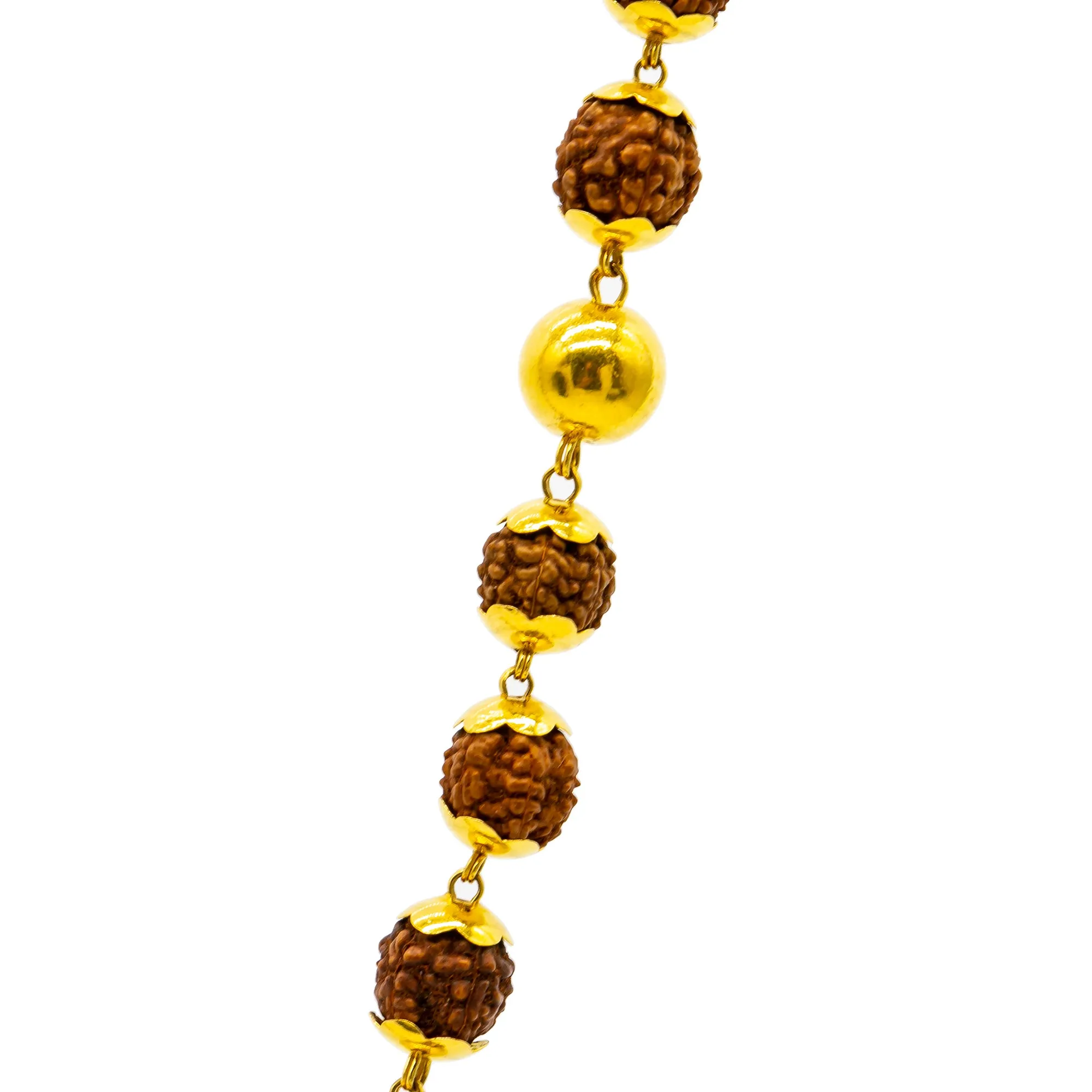 22K Gold & Rudraksha Stone Chain