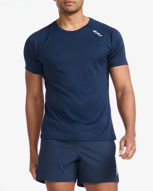 2XU Mens Aspire Tee - Midnight/White