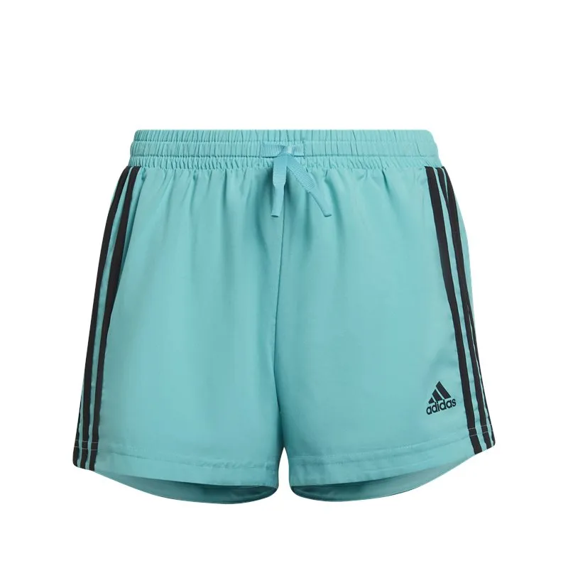 adidas Designed 2 Move 3 Stripes Shorts - Girls - Semi Mint Rush/Black