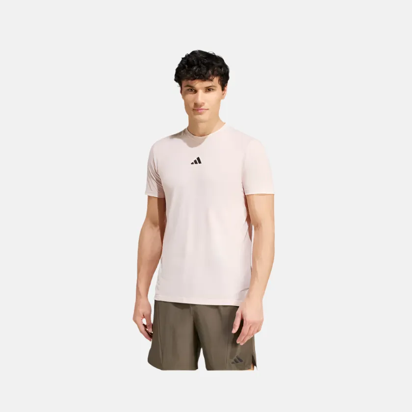 Adidas Designed Men's Workout Training T-shirt -Sandy Pink Mel