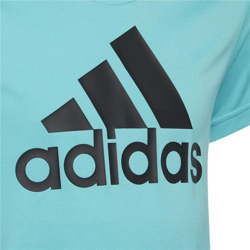 adidas Designed To Move Tee - Girls - Semi Mint Rush/Black