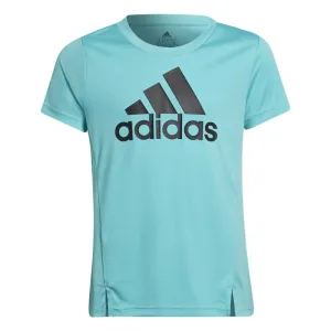 adidas Designed To Move Tee - Girls - Semi Mint Rush/Black