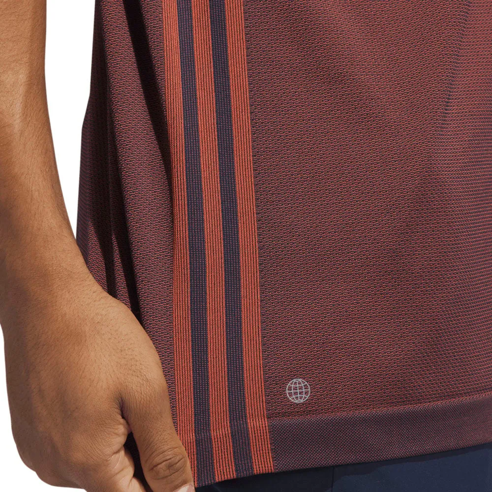 adidas Primeknit Polo Shirt - Collegiate Navy/Preloved Red