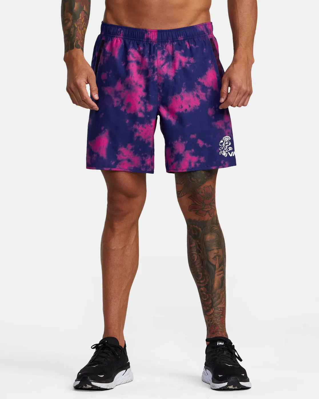 Alex Matus Yogger 17" Performance Shorts - Alex Matus Tie Dye Purps