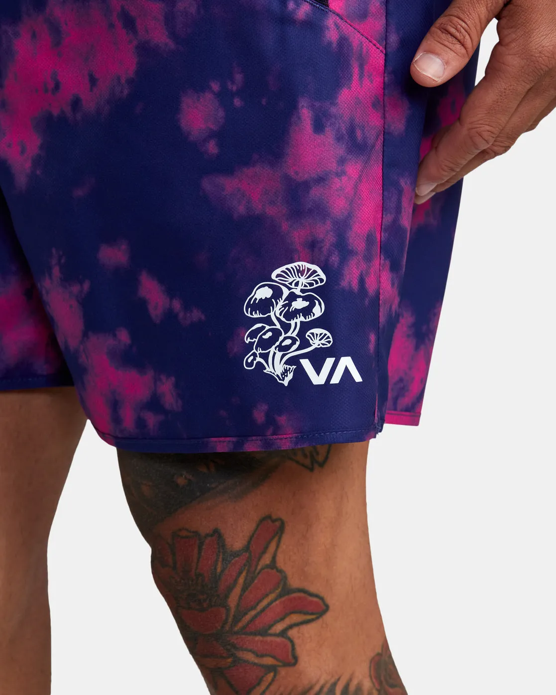 Alex Matus Yogger 17" Performance Shorts - Alex Matus Tie Dye Purps