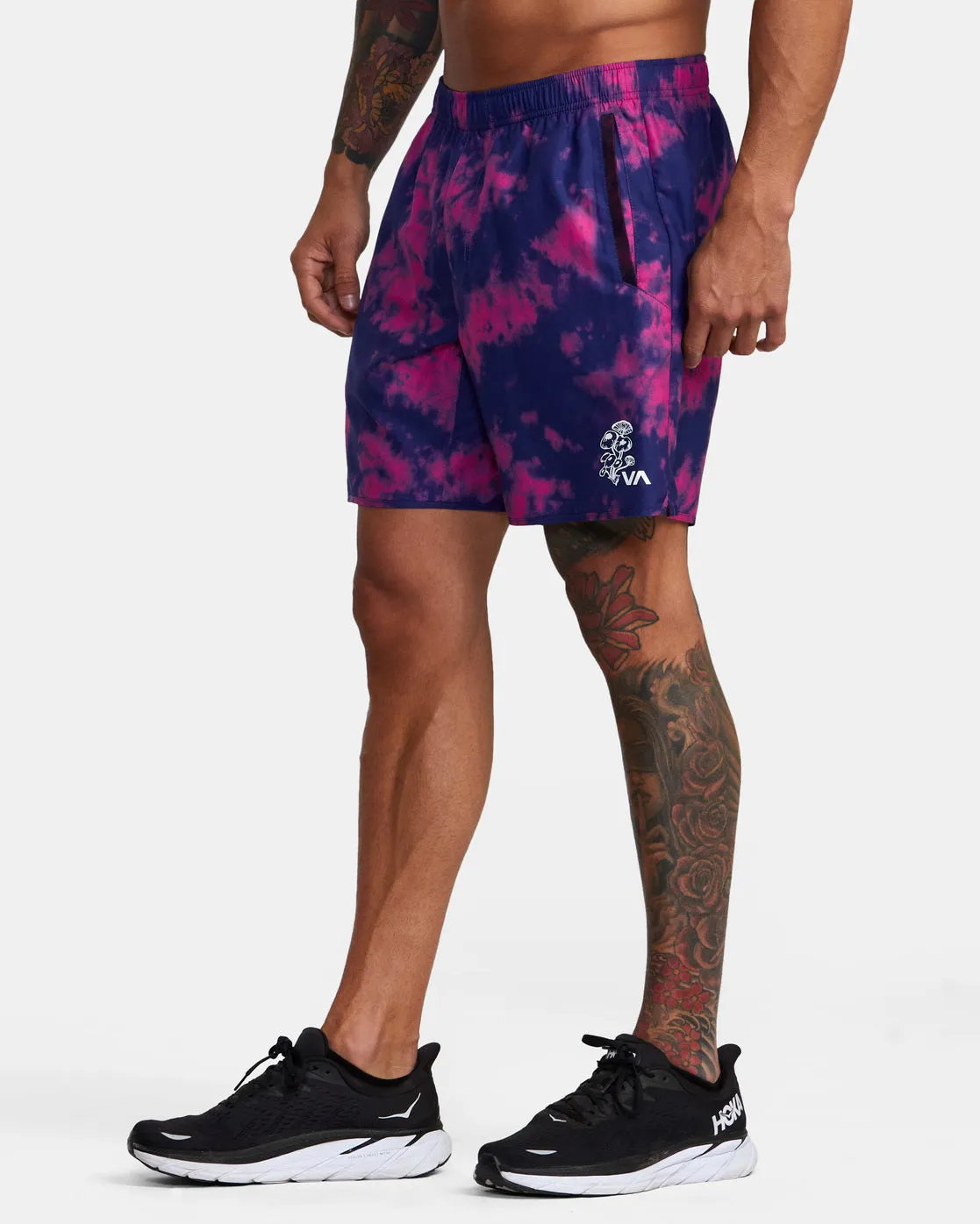 Alex Matus Yogger 17" Performance Shorts - Alex Matus Tie Dye Purps