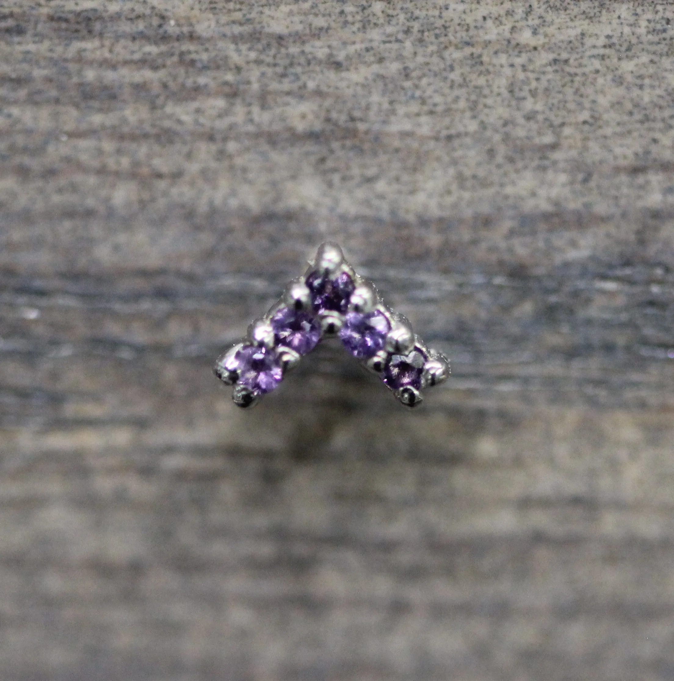 Apex in White Gold- Amethyst Stones