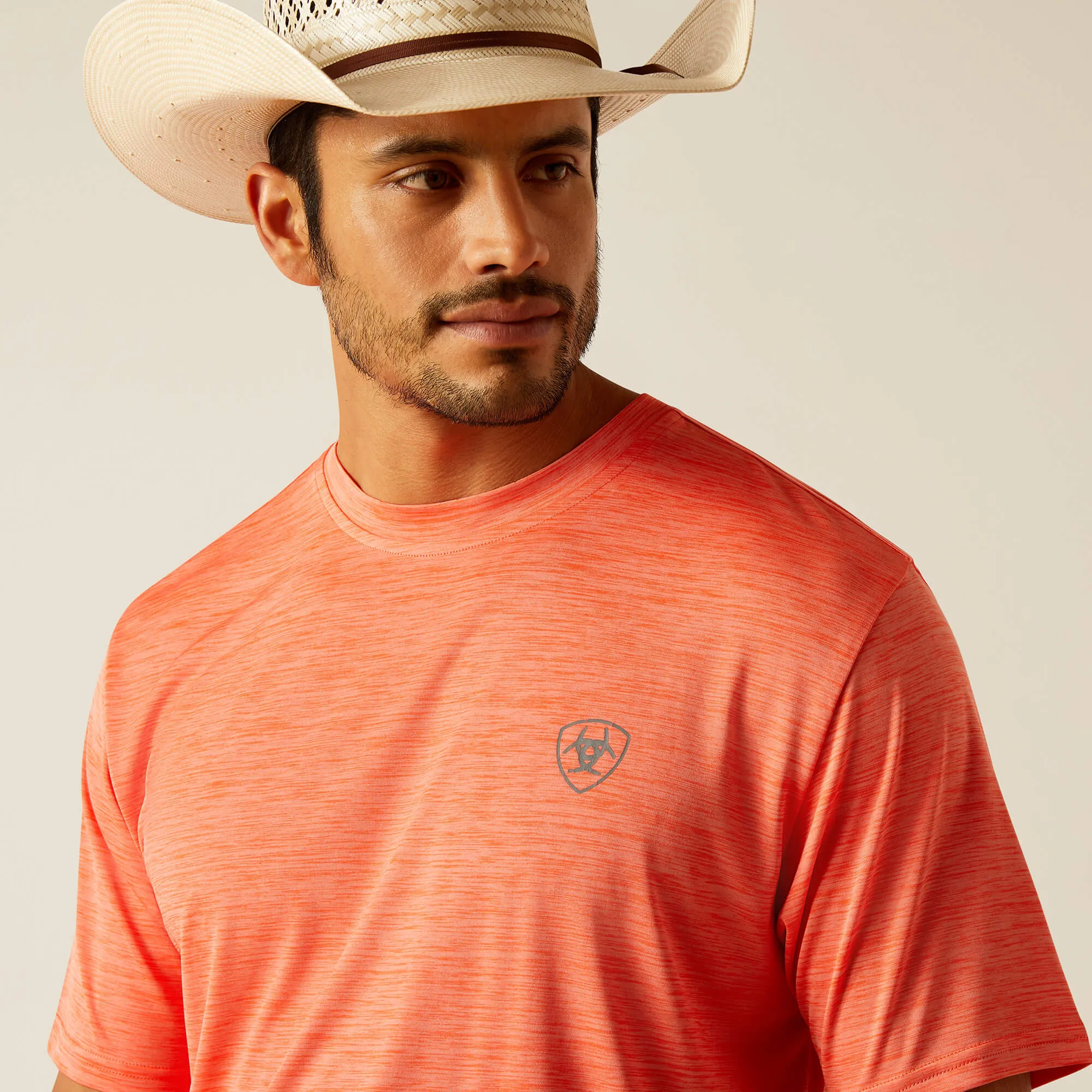 Ariat Men's SW Shield Charger T-Shirt in Hot Coral