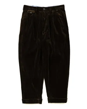 Beams Plus 2Pleats Corduroy Dark Brown