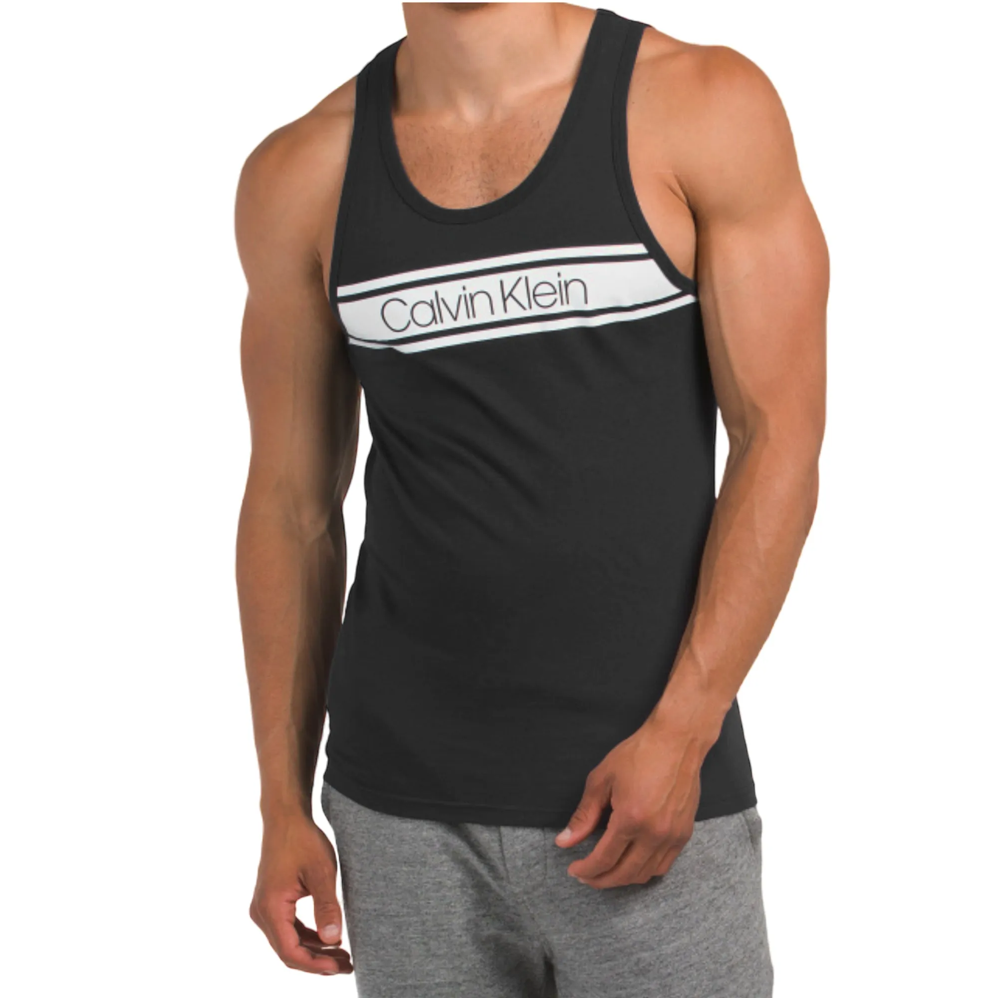 Calvin Klein Men's Vibration Logo Graphic Print Casual Active Tank Top