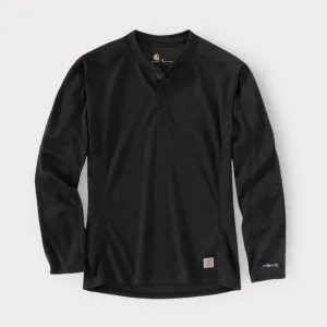 Carhartt Mens Base Force Midweight Classic Henley Top | Black | NWT