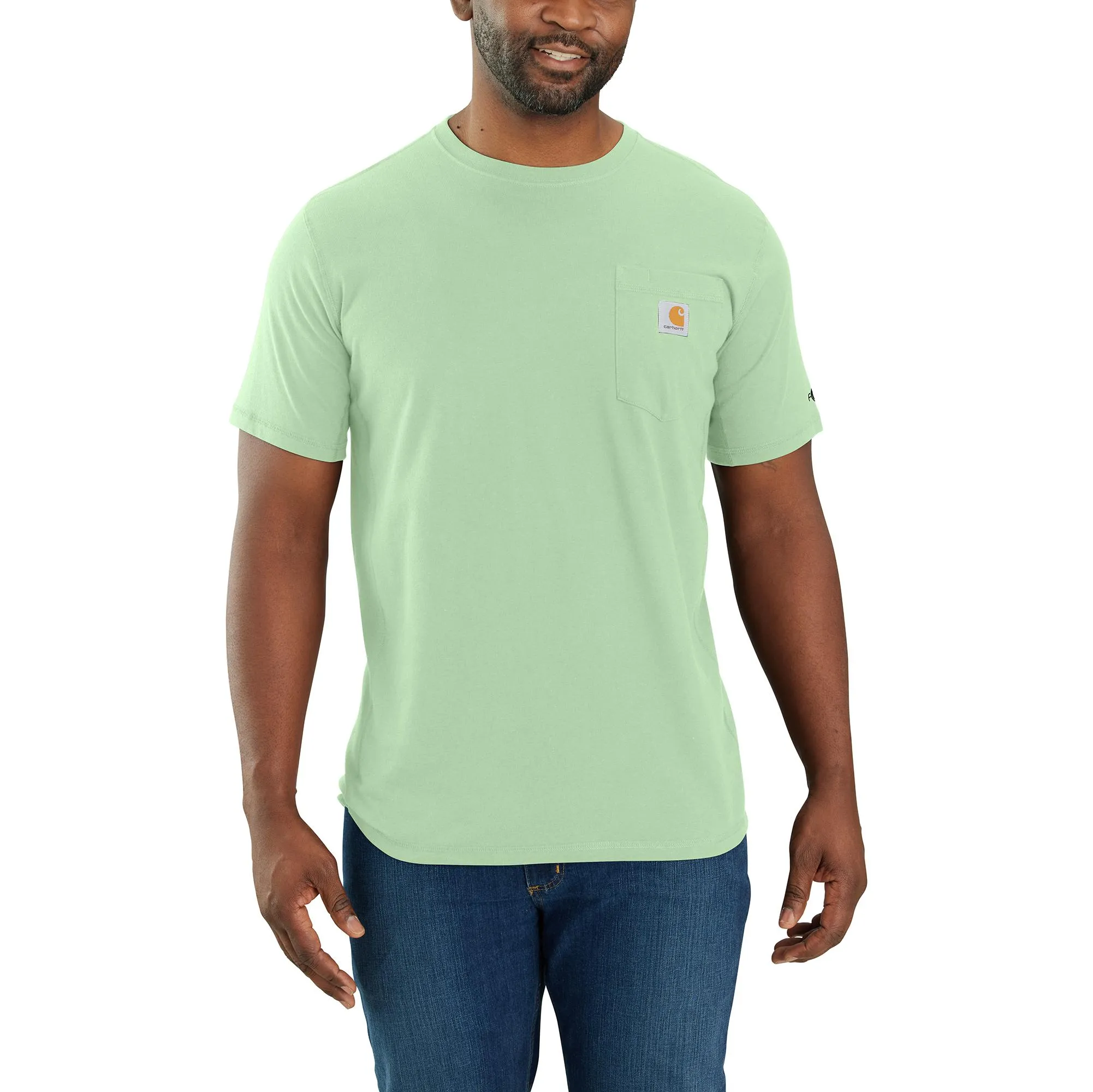 Carhartt Men's Force® Relaxed Fit Midweight Short Sleeve Pocket Tee_Aventurine