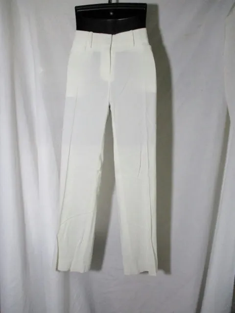 CELINE FRANCE Color Block Stripe Pants Trousers 38 / 6 WHITE PINK GREEN GOLD