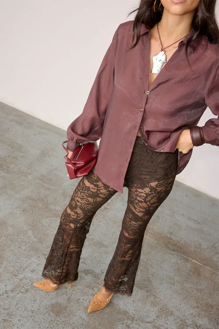 Chocolate Lace Diva Trousers