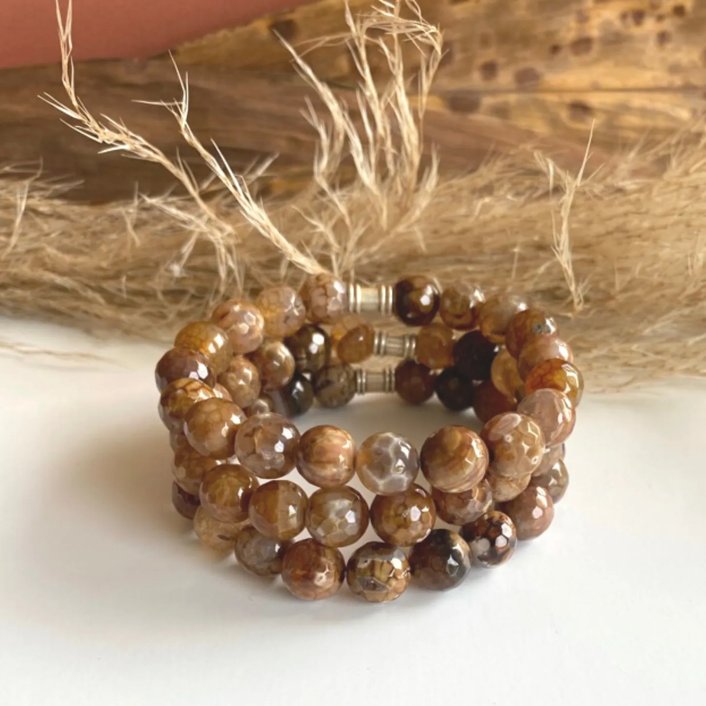 Coffee Agate Gemstone Bracelet