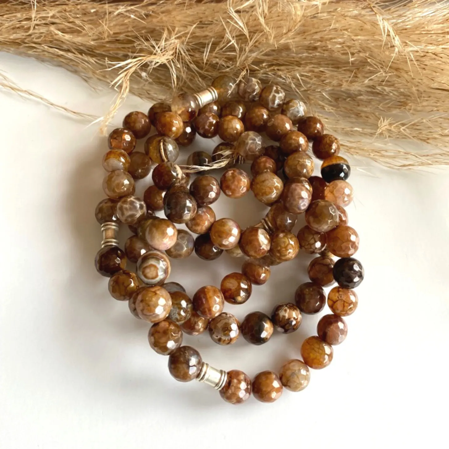 Coffee Agate Gemstone Bracelet