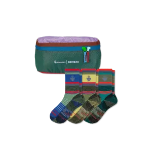 Cotopaxi x Bombas Merino Wool Blend Hiking Calf Sock 3-Pack & Fanny Pack