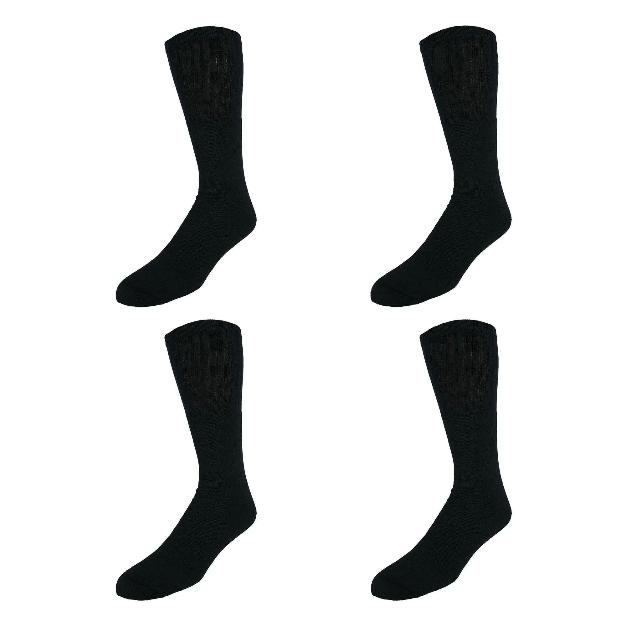 CTM® Men's Big and Tall Cotton Blend Casual Tube Socks 4 Pair Value Pack