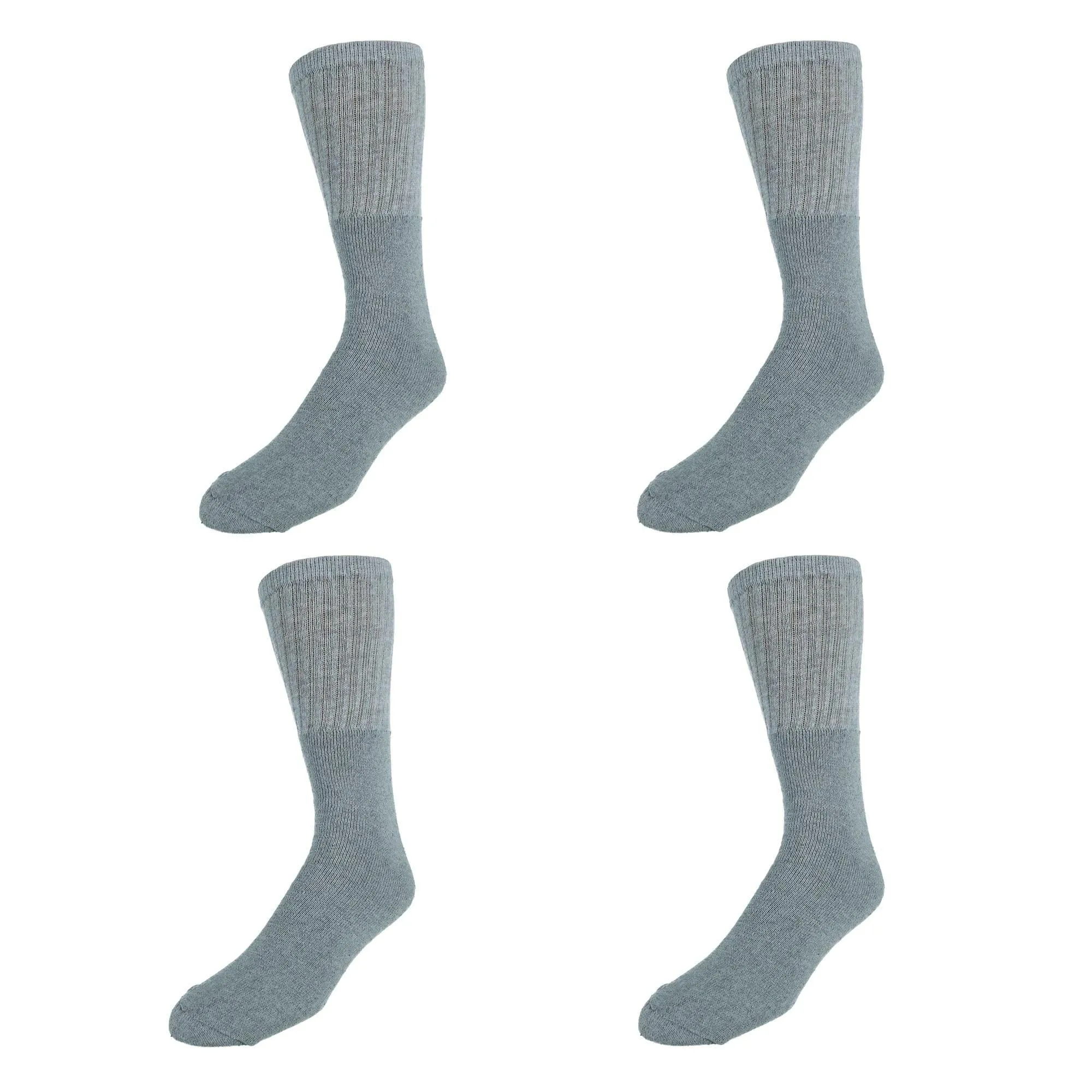 CTM® Men's Big and Tall Cotton Blend Casual Tube Socks 4 Pair Value Pack