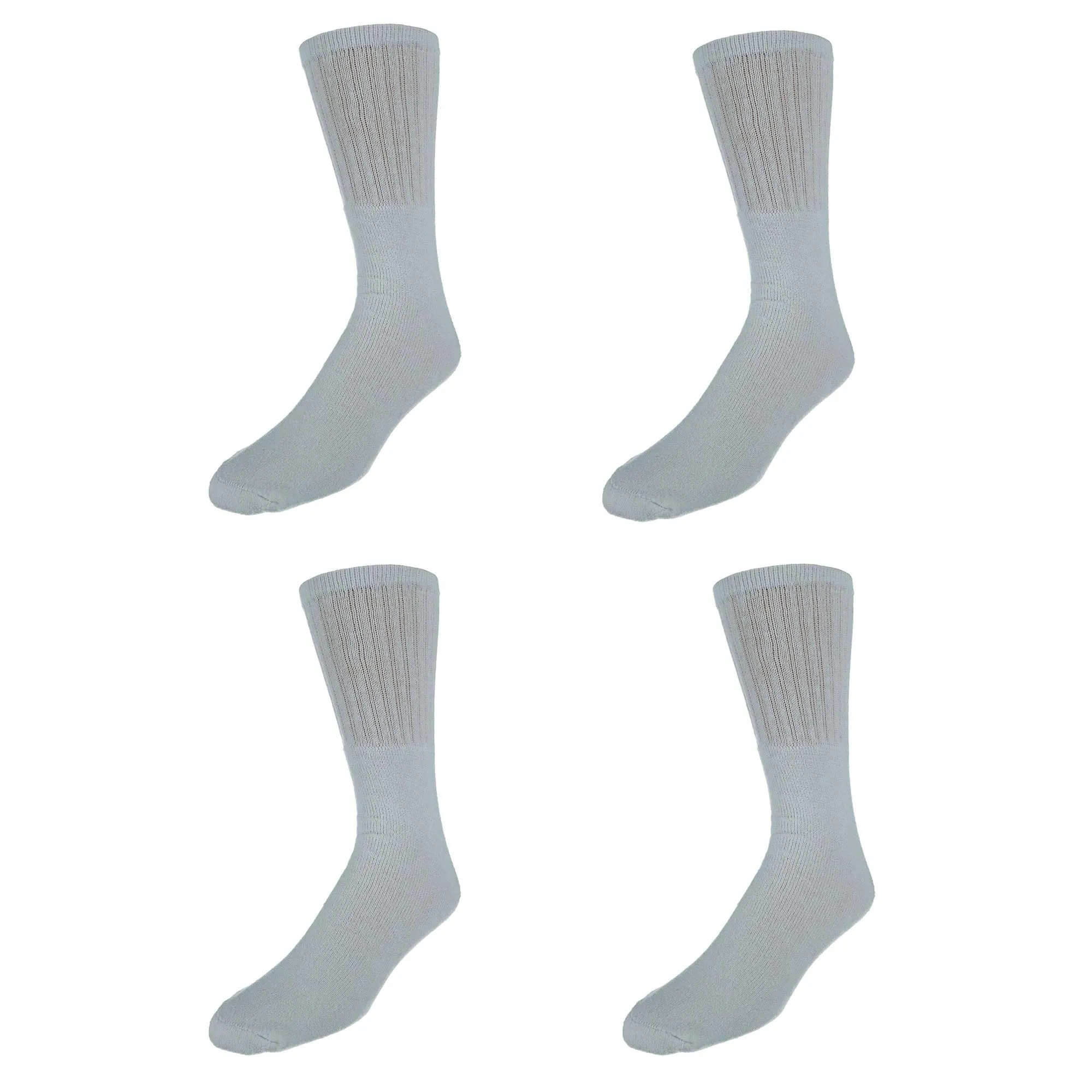 CTM® Men's Big and Tall Cotton Blend Casual Tube Socks 4 Pair Value Pack