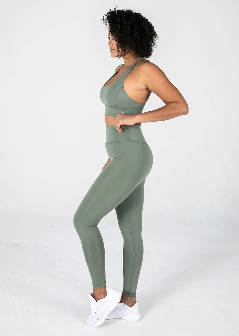 Elevate Glide Full Length Legging Khaki FINAL SALE