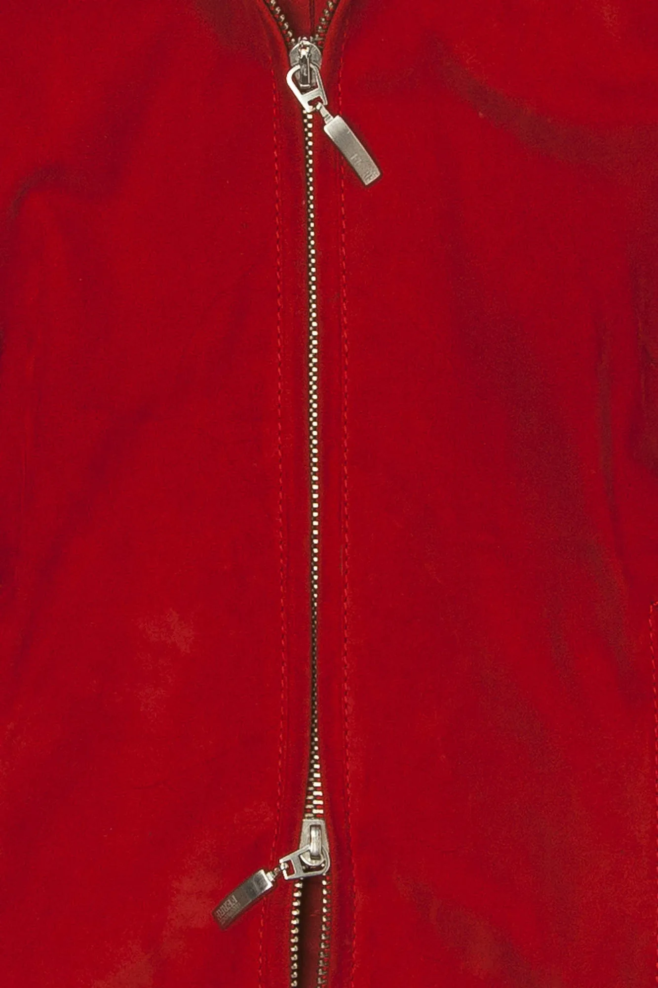 Gianfranco Ferre - Red Suede Zip Up Jacket - IT 42