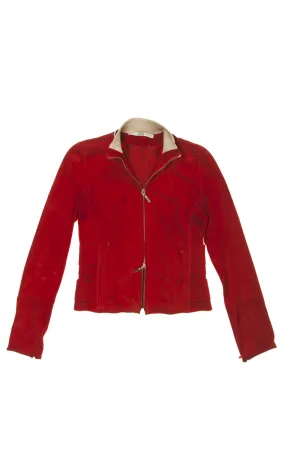 Gianfranco Ferre - Red Suede Zip Up Jacket - IT 42