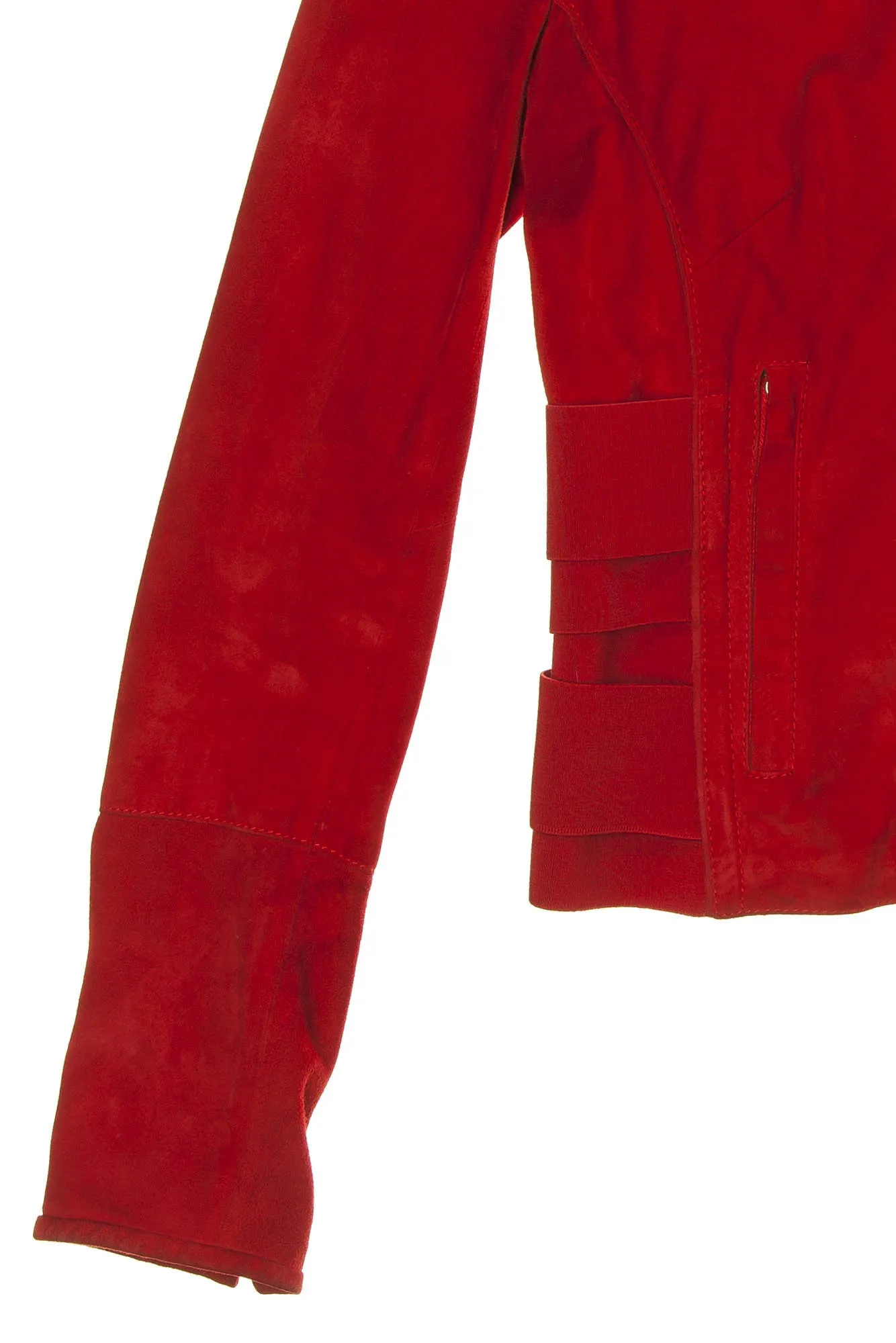 Gianfranco Ferre - Red Suede Zip Up Jacket - IT 42