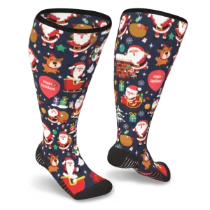 Here Comes Santa Diabetic Compression Socks