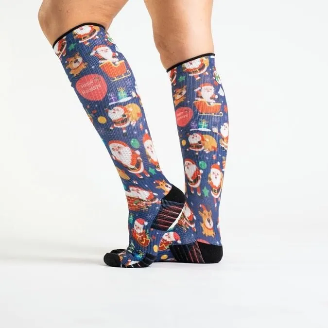 Here Comes Santa Diabetic Compression Socks