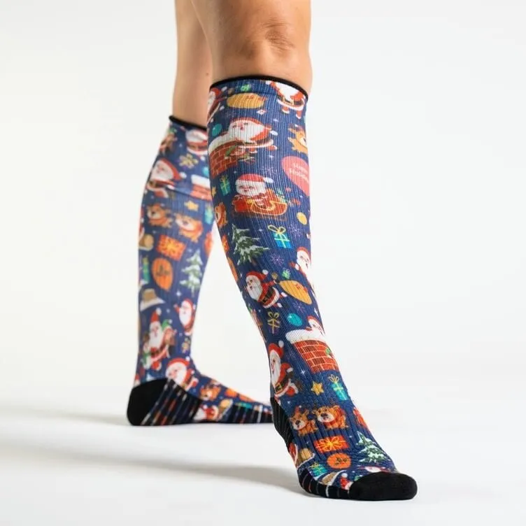 Here Comes Santa Diabetic Compression Socks