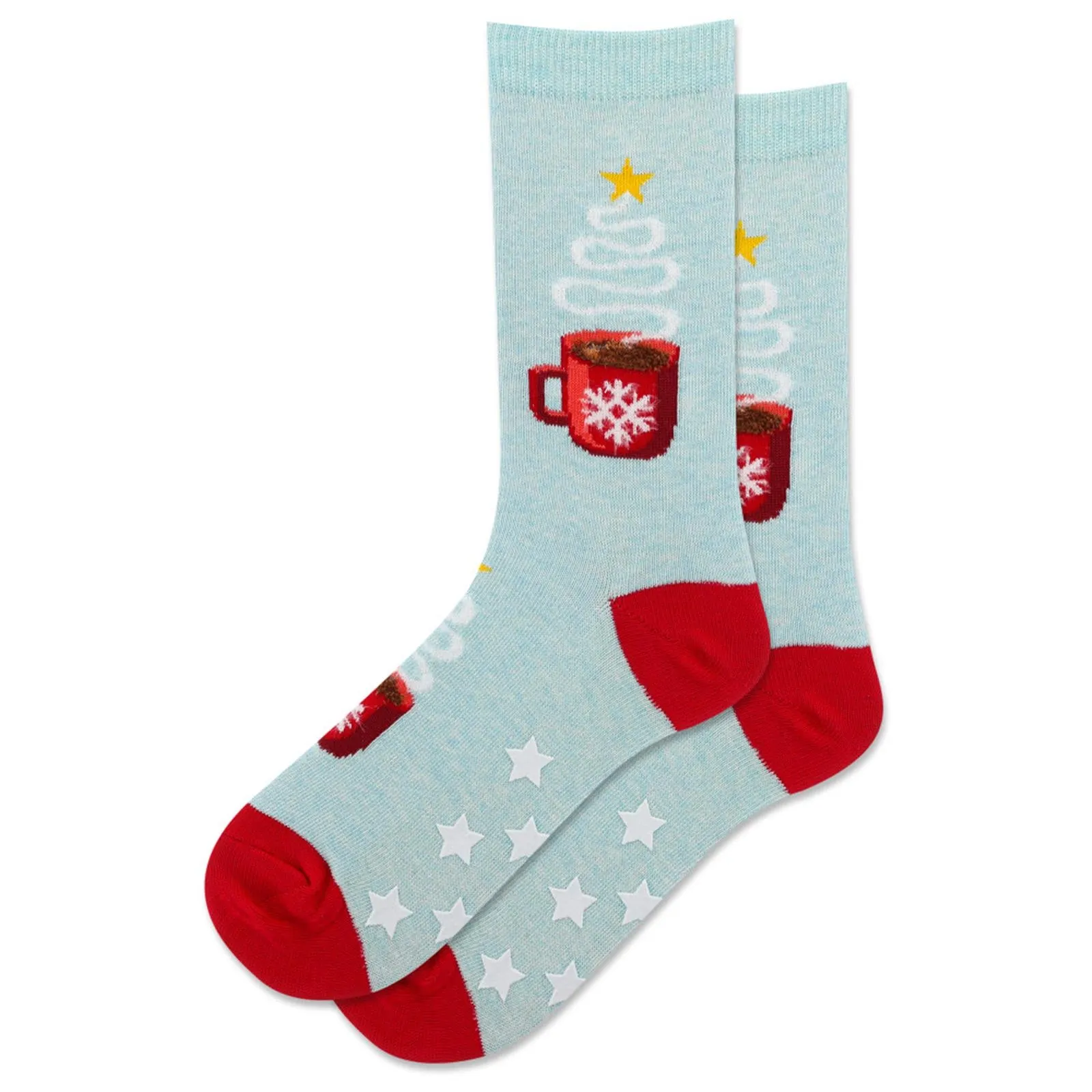 Hot Sox Womens Fuzzy Christmas Coffee Non Skid Socks