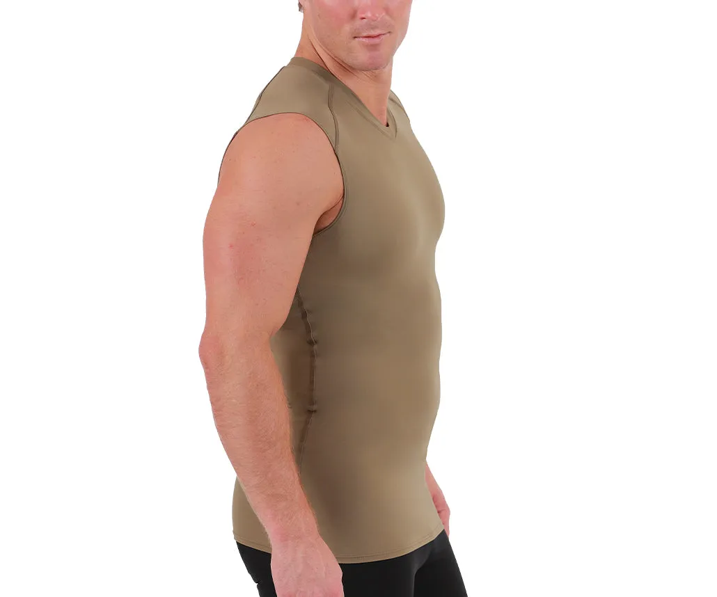 Insta Slim USA Compression Sleeveless High V-neck Shirt 2VAT013