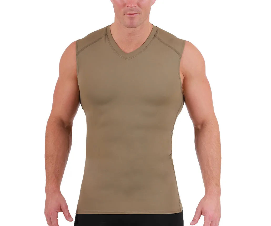 Insta Slim USA Compression Sleeveless High V-neck Shirt 2VAT013