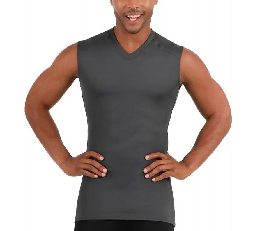 Insta Slim USA Compression Sleeveless High V-neck Shirt 2VAT013