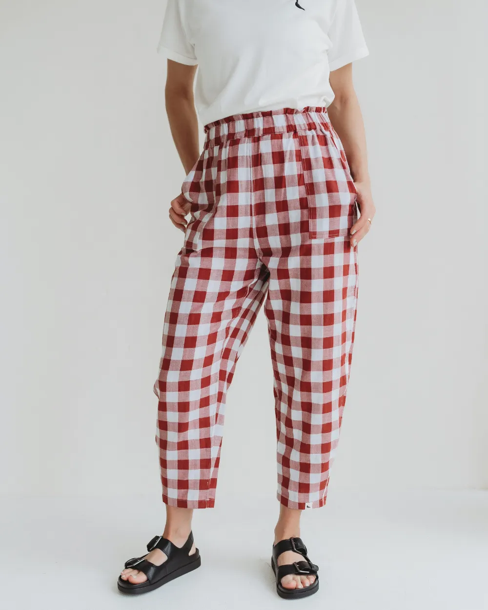 Kate Reverse Brick Check Trousers