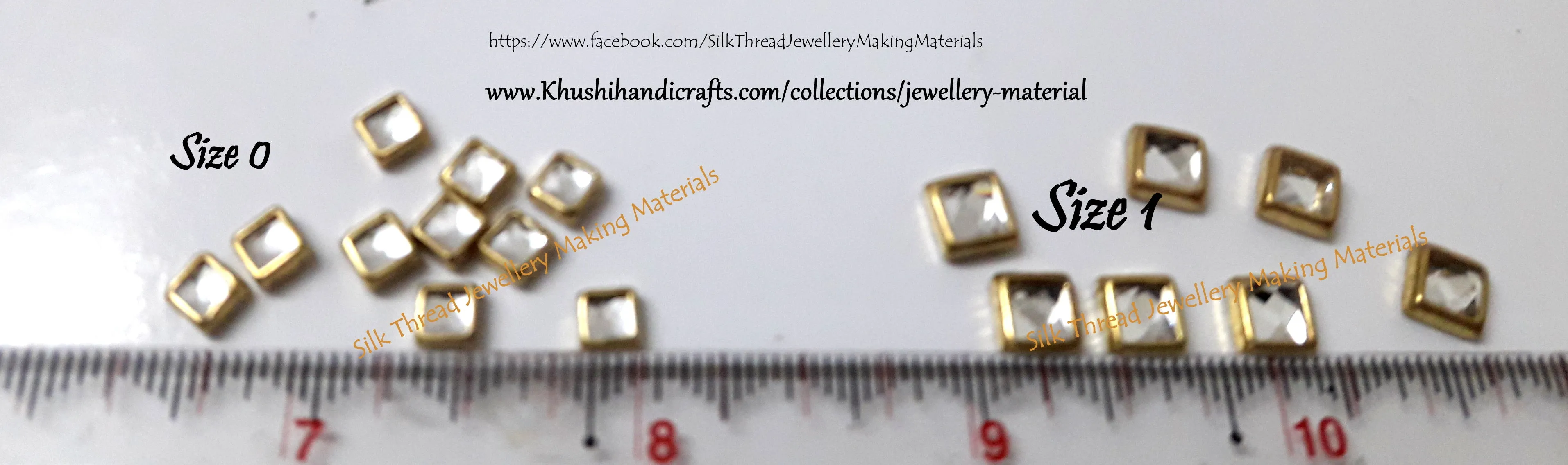 Kundan stones /Kundans - Square. Pack of 10 grams!