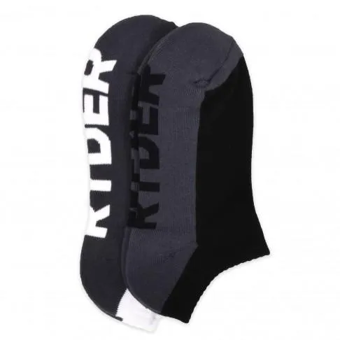 Ladies Socks 2 Pack - Black/Grey and White/Grey