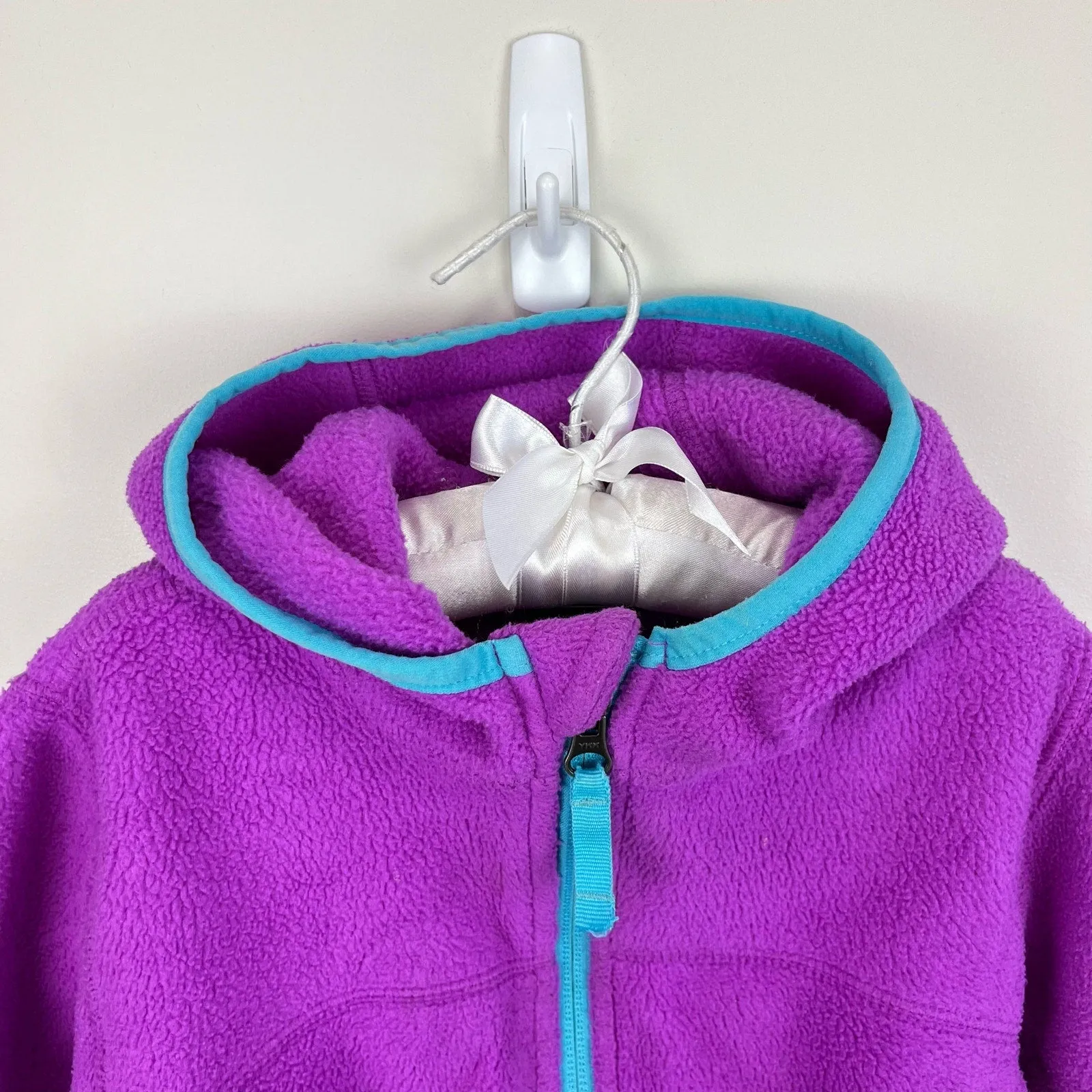 L.L. Bean Girls Purple Hooded Fleece Jacket 2T