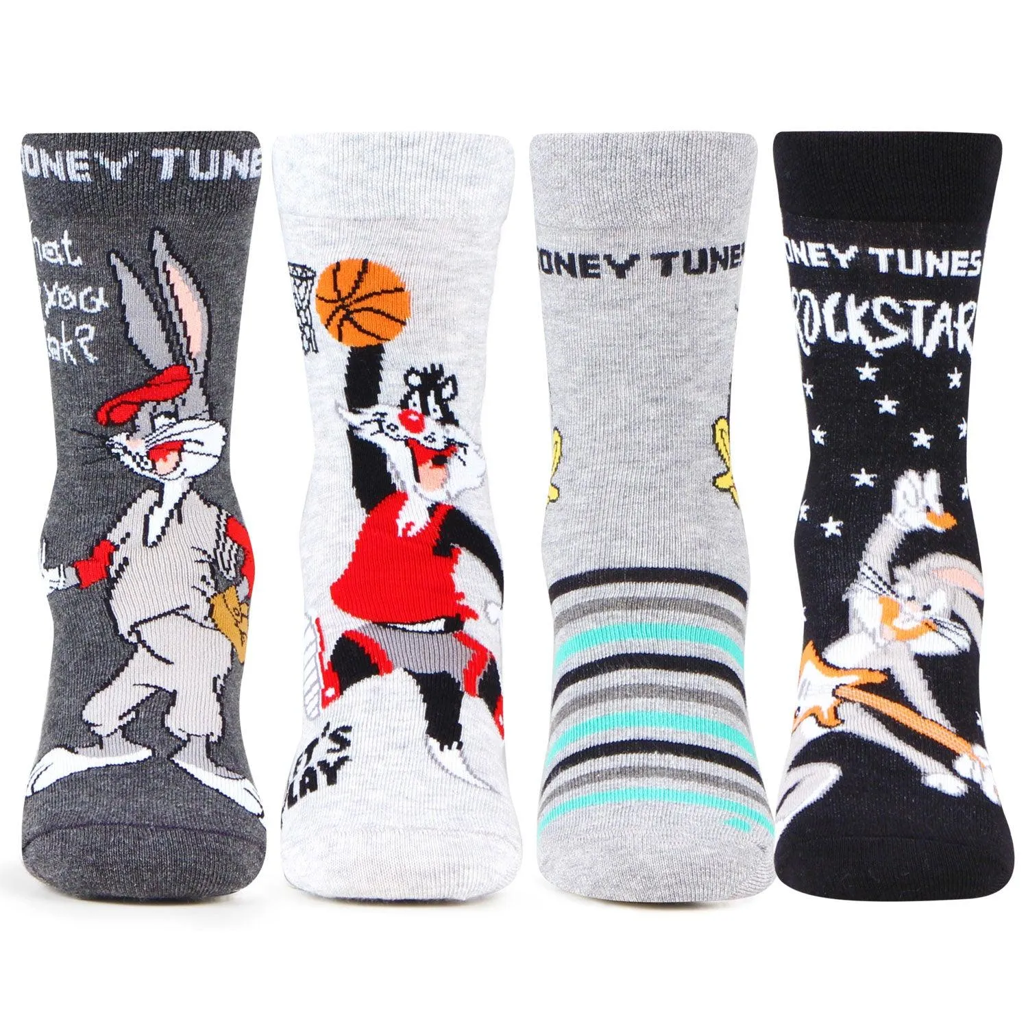 Looney Tunes Socks For Kids - Pack Of 4