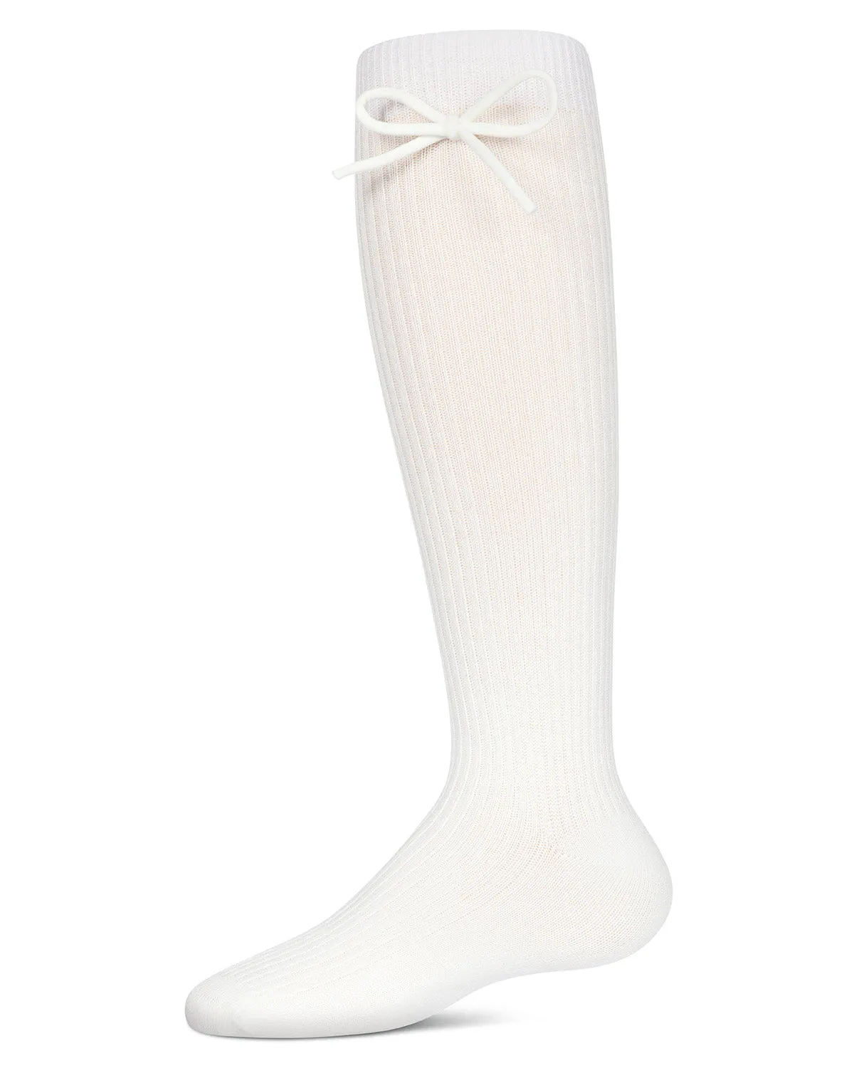 MeMoi Ribbed Bow Knee High