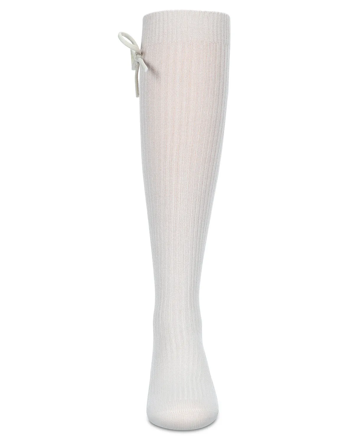 MeMoi Ribbed Bow Knee High