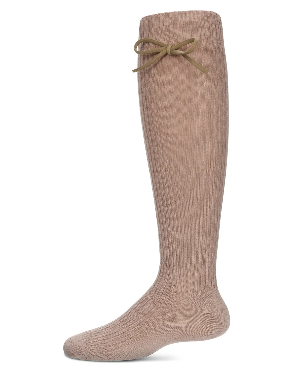 MeMoi Ribbed Bow Knee High