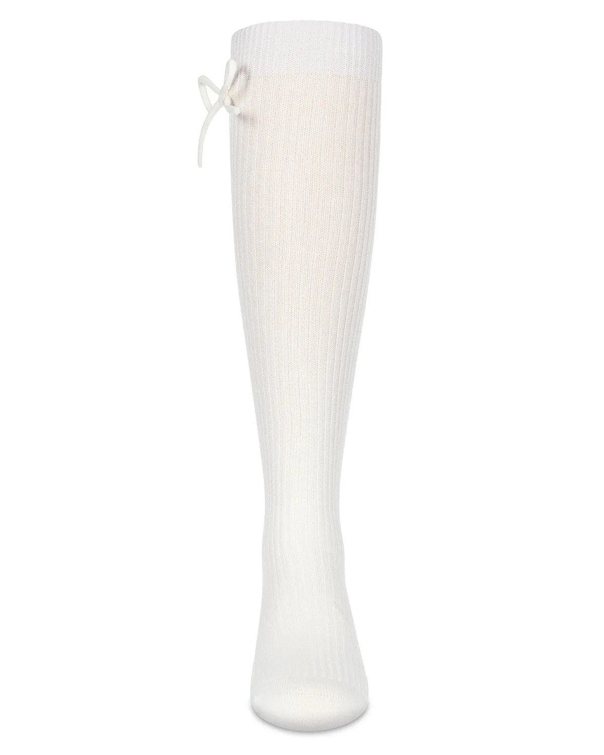 MeMoi Ribbed Bow Knee High