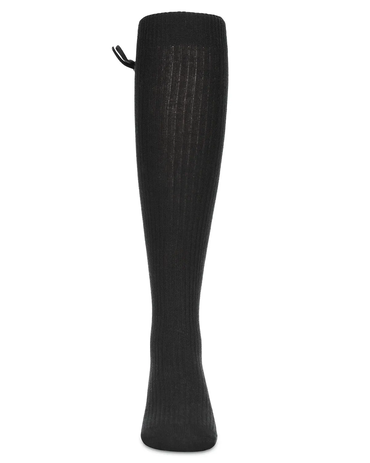 MeMoi Ribbed Bow Knee High