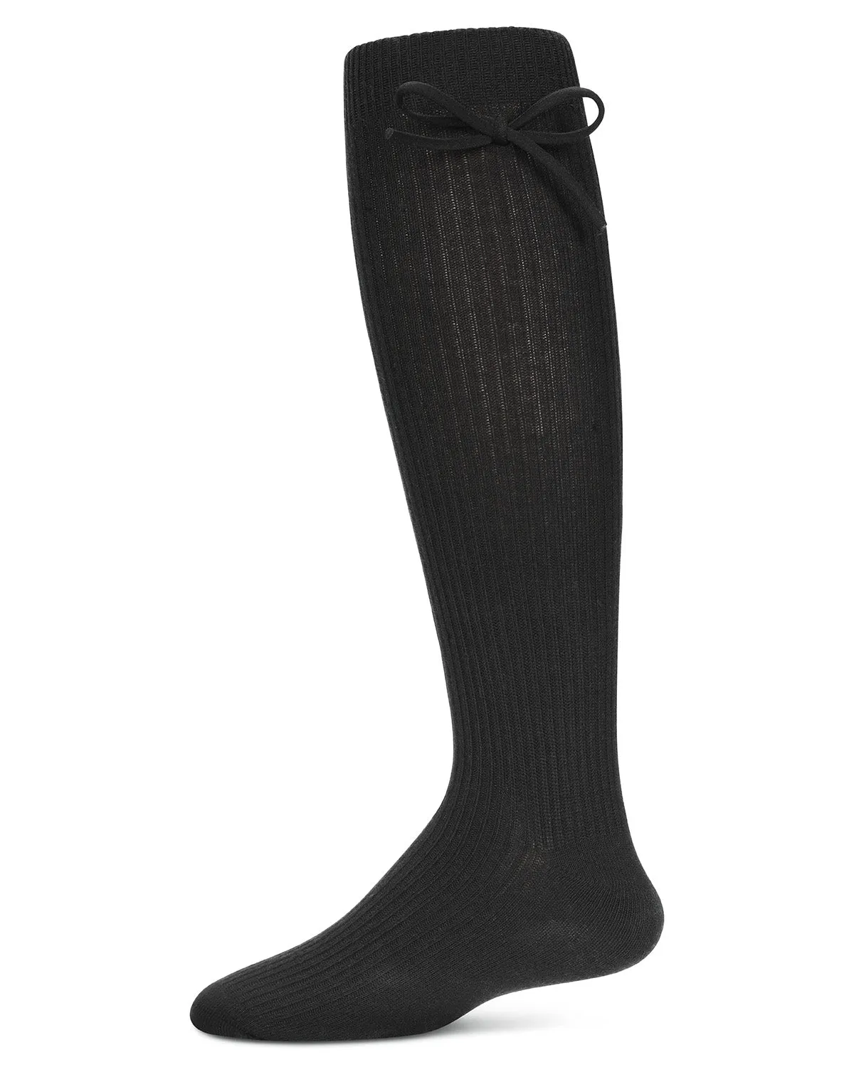 MeMoi Ribbed Bow Knee High