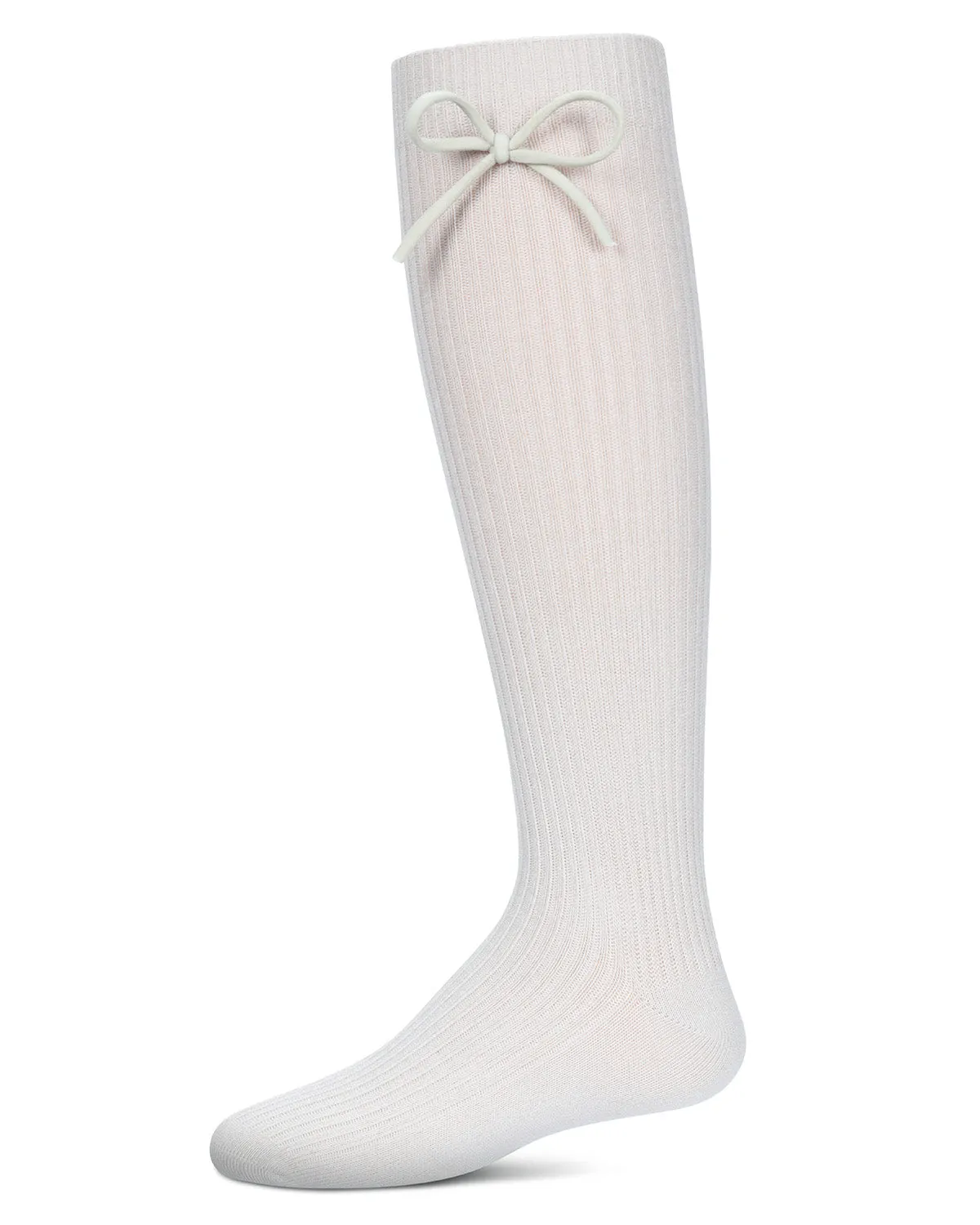 MeMoi Ribbed Bow Knee High