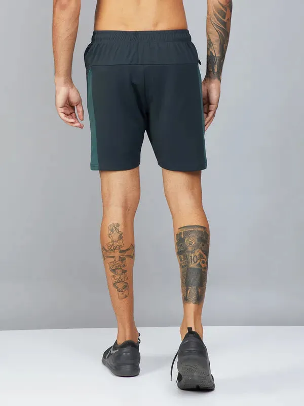 Men Colorblock Slim Fit Shorts with TECHNO DRY