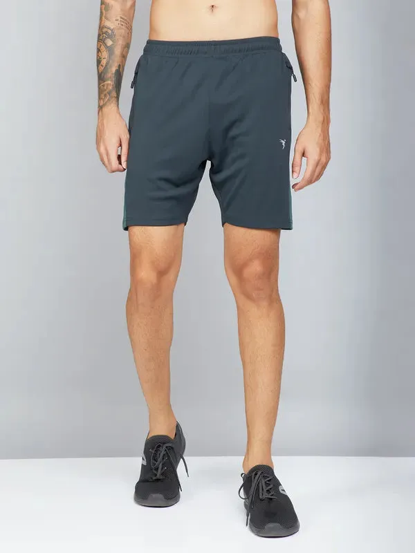 Men Colorblock Slim Fit Shorts with TECHNO DRY