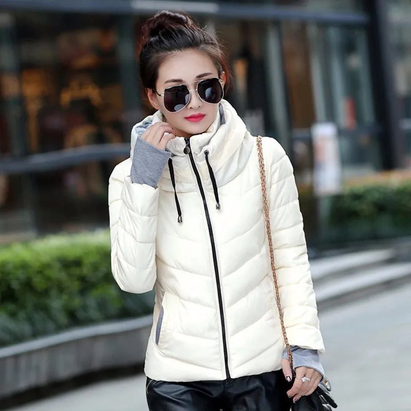 New Arrival Parkas Fashion Coats Women Winter Sweater Fur Collar Hood Warm Cotton Coat Women Clothes